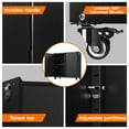 thumbnail image 4 of Metal Storage Cabinet with Wheels,Rolling Tool Cabinet with Doors and Adjustable Shelves,Heavy Duty Garage Storage Cabinet,Steel Locking Storage Cabinet for Garage/Warehouse/Office/School/Home-Black, 4 of 8