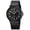 Black, variant on Men's Sport Quartz Analog Watch with Arabic Numeral Dial, Big Face 3-Hand Display, Black TPU Strap, Water Resistant Casual Fashion Wristwatch