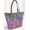 Pink Green Purple Diamond, variant on Batik Tie Dye Tote Bag (Small Oval Tote) (Purple Green Swirl)