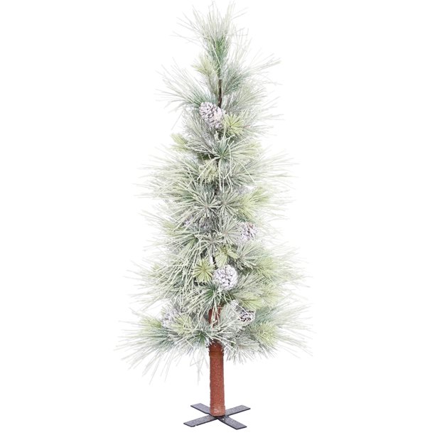 Vickerman Artificial Christmas Tree 4' x 28" Frosted Norway Alpine Tree