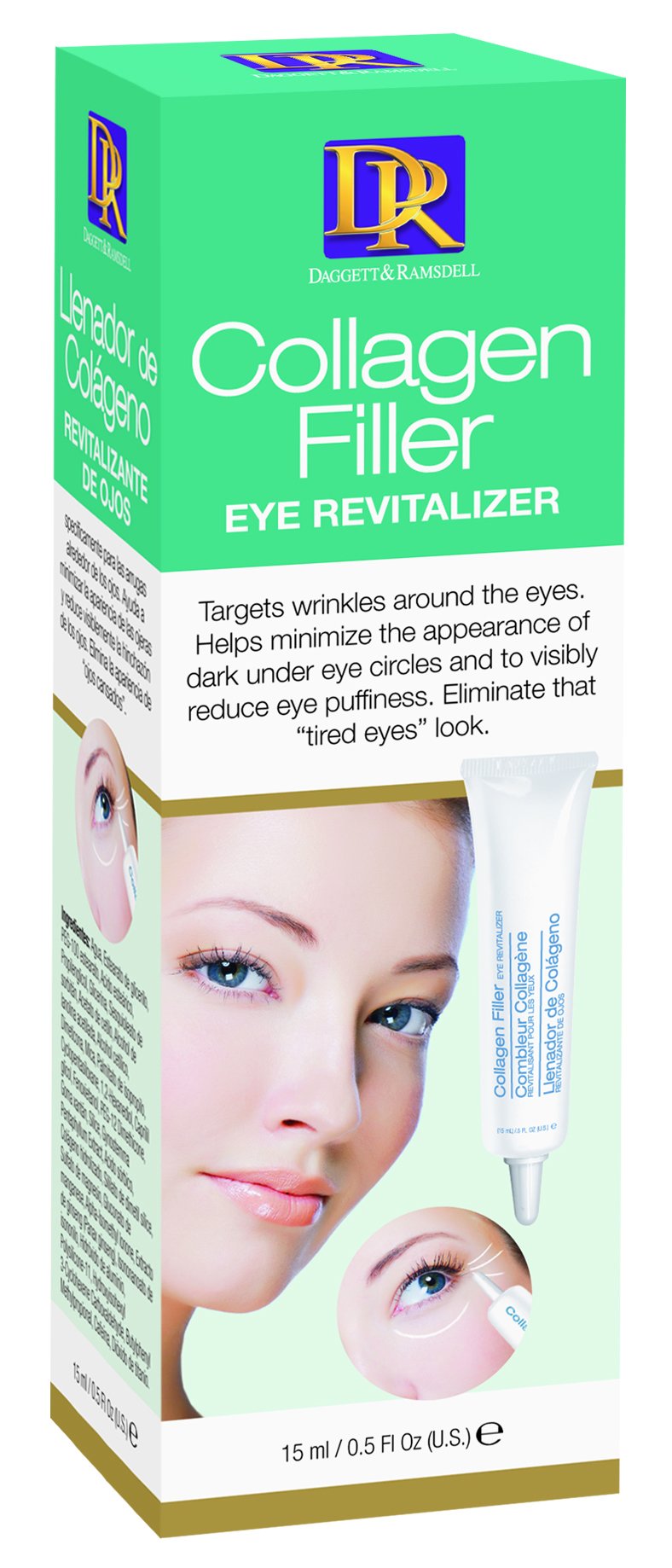 Dermactin-TS Collagen Filler Eye Treatment .5 oz. - for Delicate Skin Around Eyes, Anti-Aging Formula, Targets Crows Feet, Wrinkles & Fine Lines Around Eyes, Minimizes Dark Circles