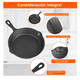 thumbnail image 3 of Juego De 5 Sartenes De Hierro Fundido Antiadherente Belug, negro, 3 of 5