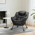 thumbnail image 4 of LAZY BUDDY Lazy Chair with Side Pocket, Comfy Accent Lounge Chair, Leisure Reading Chair with Armrests for Bedroom, Living Room, 4 of 9