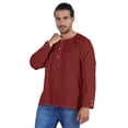 thumbnail image 1 of Atasi KurtaForMen Indiens T-Shirts à Manches Longues Unis Col Rond T-Shirt Ethnique, 1 of 7