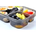 thumbnail image 3 of Youngever 7 Pack Bento Lunch Box, Meal Prep Containers, Reusable 3 Compartment Plastic Divided Food Storage Container Boxes, 3 of 4