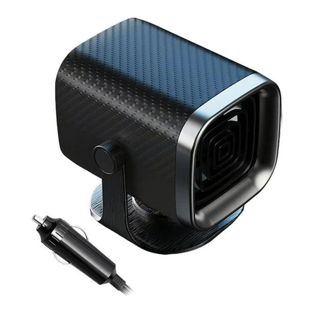 Calentador portátil para coche, desempañador, 2 en 1, giratorio 360 grados. Negro 12V