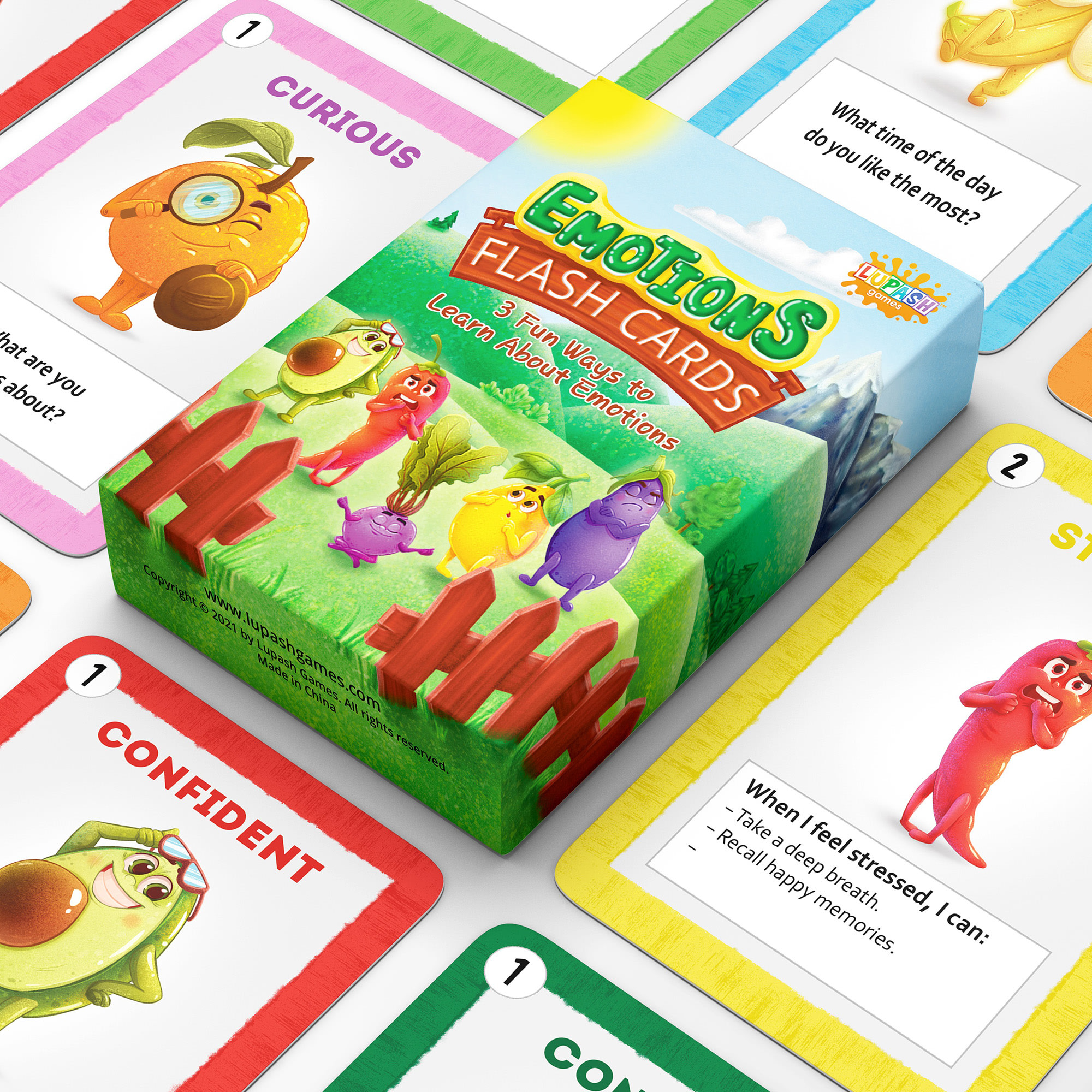 Emotions Flash Cards to Help Develop Social Skills, 2-8 Players
