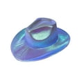 thumbnail image 2 of Sombrero de fiesta de vaquero Gorros holográficos iluminados para rave Accesorios de disfraces Sombreros divertidos Sombrero de espacial Sombr Púrpura, 2 of 8