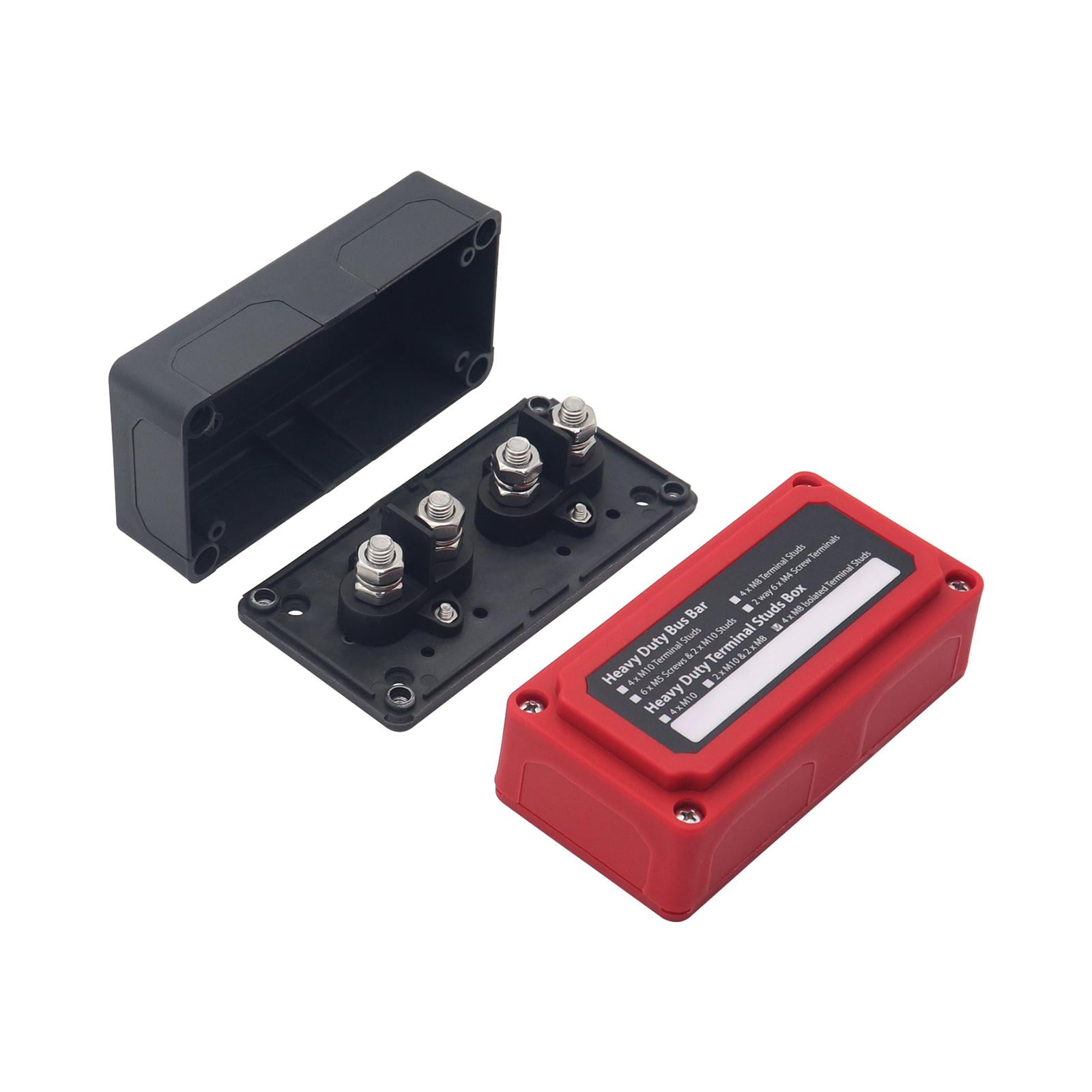 2x Power Distribution Block Junction Block Heavy Duty 300 Amp Rating Bus Bar Terminal Block for Truck Boat Car RV Marine Style D