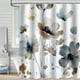 thumbnail image 4 of Cortina de ducha decorativa para baño, tela divisoria, impresión digital, cortina impermeable para baño con ganchos, sin perforaciones, 4 of 5