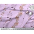 thumbnail image 3 of Soimoi Poly Georgette Fabric Bird,Cage & Floral Artistic Printed Fabric 1 Yard 52 Inch Wide, 3 of 3