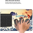 thumbnail image 4 of Sunset Japanese Mouse Pad Blue White Wave Gaming Mousepad XL Extended Mouse pad Non-Slip Cherry Blossoms Dusk Mice Pad Stitched Edges Office Sea Wave Desk pad 31.5 X 11.8 Inch, 4 of 6