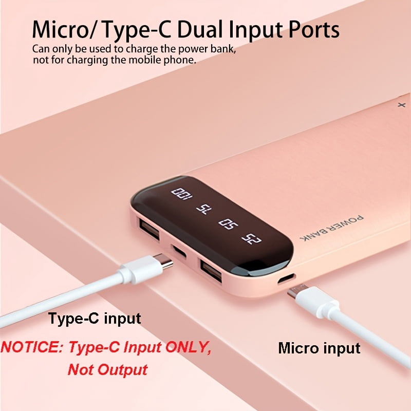 High-Capacity Outdoor Emergency Backup Power Supply of 10000/20000Mah. Features 2Xusb Outputs; Type-C And Input Ports, LED Digital Battery Display, And a Safe, Stable Polymer Lithium Battery,