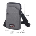 thumbnail image 3 of Bolso bandolera de lona vintage para hombre, de hombro informales, minicartera de varias capas, 3 of 5