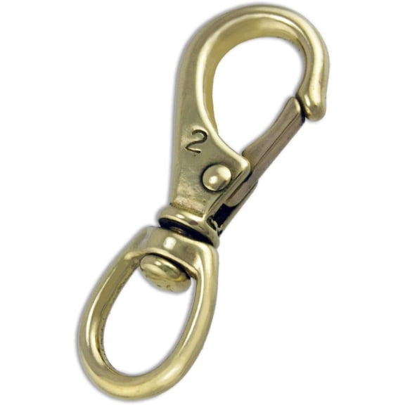 ENKAY - Swivel Eye Snap Hook, Brass Plated (3 3/4")