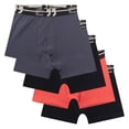 thumbnail image 1 of Sanetta Boxers para niño, paquete de 5 - Adolescentes, ropa interior, jersey sencillo, mezcla de algodón Negro/Gris/Naranja 140, 1 of 4