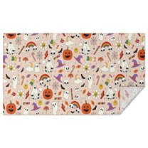 Fun Halloween Pattern Rectangle Tablecloth 60"x102",Waterproof Polyester Rectangle Table Cloth, Wipeable Spillproof Polyester Tablecloth for Dining, Camping, Indoor and Outdoor