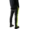 thumbnail image 4 of Ma Croix Mens Stripe Track Pants Skinny Fit Elastic Athletic Training Joggers, 4 of 6