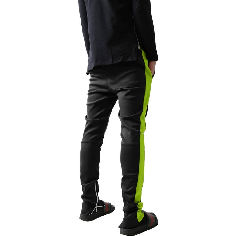 Neon Side Stripe Skinny Pants Ma Croix Mens Stripe Track Pants