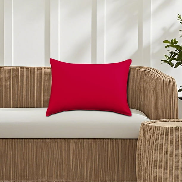 Funda de almohada rectangular impermeable para exteriores, moderna, de color sólido, para respaldo de almohada, fundas de almohada para exteriores
