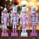 thumbnail image 3 of A A El rey soldado del Cascanueces de madera de 12 pulgadas figura la decoración de la Navidad para la tabla interior, 3 of 5