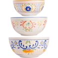 thumbnail image 2 of Laurie Gates Tierra 3 Piece Stoneware Hand Painted Nesting Bowl Set - 3 Assorted Designs, 2 of 5