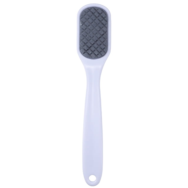 1 pieza de doble cara, lima para pies, gruesa y fina, pedicura, elimina la piel muerta, blanco, plástico