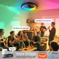 thumbnail image 6 of C Cattleya 20in Dimmable LED RGB Black Smart Ceiling Fan with Light and Voice/App/Remote Control, 6 of 10