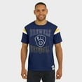 thumbnail image 4 of Men's Darius Rucker Collection by Fanatics Navy Milwaukee Brewers Distressed Sleeve Stripe T-Shirt, 4 of 6