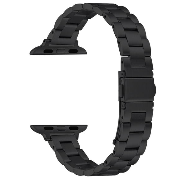 Kebiory Metal Band Compatible with Apple Watch 38mm 40mm 41mm Suitable for Women Men,Stainless Steel Strap Wristband Bracelet Compatible with Series SE/9/8/7/6/5/4/3/2/1(Black,38/40/41mm)