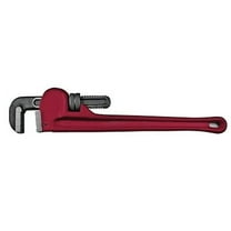 Adjustable Pipe Wrench, 15° Head Angle, Drop Forged Steel Jaw, 14 in