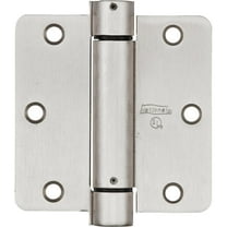 National Hardware - V521 3-1/2" 1/4R Spring Hinge 1/pk - Satin Nickel