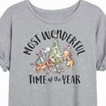 thumbnail image 3 of Disney Winnie The Pooh - Christmas Most Wonderful Time of the Year - Women's Oversized T-Shirt, 3 of 5