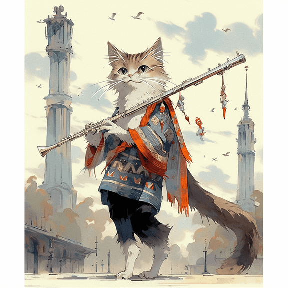 Paint by Number DIY Paint by Numbers Kit for Kids & Adults Beginner DIY Acrylic Painting Kits, 16x20 inch (Cat)