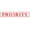 Red, variant on Printtoo Priority Self Inking Rubber Stamp Pre-Inked Office Stamp- Home Office Business Stationery, Black- 42 x 9 mm