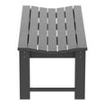 thumbnail image 5 of GARDEN Plastic Adirondack Backless Outdoor Bench for Patio Entryway, Gray, 5 of 6