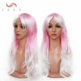 thumbnail image 2 of SEGO Fashion Ombre Long Curly Wave Hair Wigs Heat Resistant Straight Synthetic Hair Wigs For Women, 2 of 6