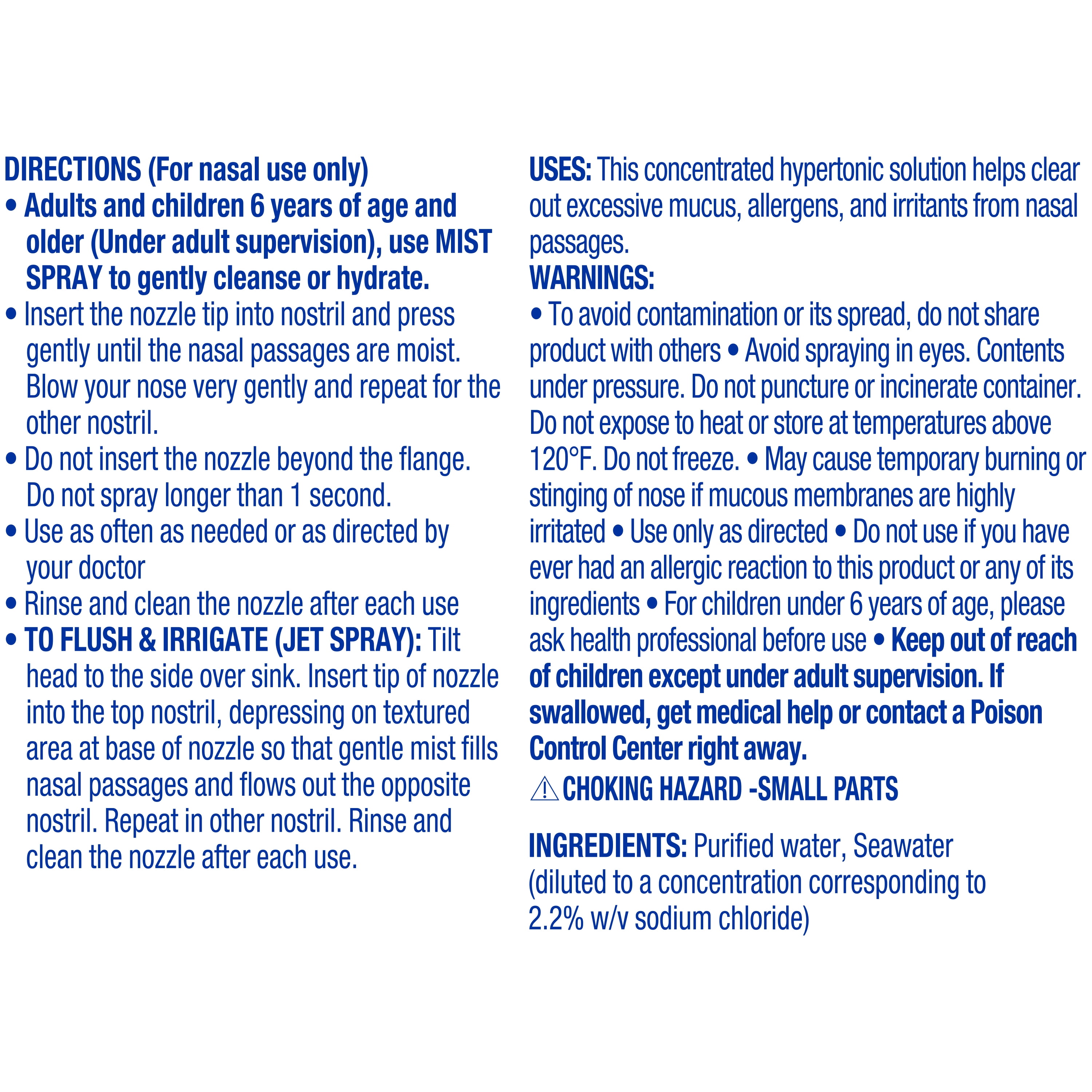 Afrin Saline Burst Extra Strength Daily Nasal Mist, Nose Spray for Everyday Congestion Relief, Hypertonic Seawater Saline Nasal Spray with Dual Nozzle, Drug Free Sinus Rinse, 5 oz
