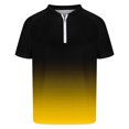thumbnail image 4 of Golf Shirts for Men with Zipper Short Sleeve T-Shirts Mens Trendy Gradient Printed Pullover Breathable Collared Athletic Workout Tees Tops, 4 of 4