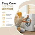 thumbnail image 3 of BNM Chevron Zig-Zag Cotton Blanket, Full/ Queen, Ivory, 3 of 13