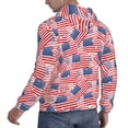 thumbnail image 3 of KLL America Flags Print Mens Hoodie Long Sleeve Casual Pullover Hooded Sweatshirt Fashion Drawstring Hoodies with Pocket-Medium, 3 of 6