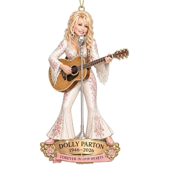 Parton Christmas Tree Ornament Dolly Home Decor Hanging Christmas Ornaments, Country Music Figurine Holly Xmas Tree Hanging Decor, Style-A
