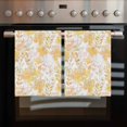 thumbnail image 2 of Yellow Flowers 1 Pack Kitchen Towel, Water Absorbent Dish Towel, Watercolor Summer Botanical Floral Decorative Hand Towels - Quick Drying Cloth for Cooking Baking, 18x28 Inch, 2 of 8