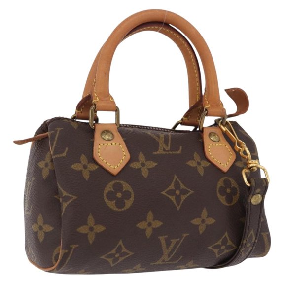 Pre-Owned Louis Vuitton Speedy Mini Hl Monogram Canvas Brown Canvas Handbag