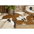 thumbnail image 4 of Saro Lifestyle Cow Hide Design Faux Fur Runner Brown 16"x54", 4 of 5
