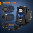 thumbnail image 3 of Nilight Rocker Switch Style Dual USB Outlet LED Voltmeter Quick Connector 12V Car Replacement with Inline Fuse for Boats RVs Trucks Cars, 3 of 8