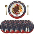 thumbnail image 2 of Dreamtimes Christmas Penguin Placemats Set of 4 Non-Slip Heat Resistant Dining Table Place Mats Washable Kitchen PVC Weave Table Mats, 2 of 6