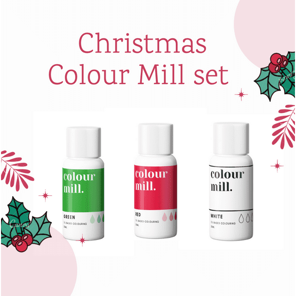 CHRISTMAS COLOUR MILL OIL BASE COLOURING SET *3 COLORS