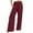 Wine, variant on Mchoice Womens Pants Loose Wide Leg Cotton and Linen Pants High Waist Straight Solid Color Lightweight Outdoor Hiking Pants