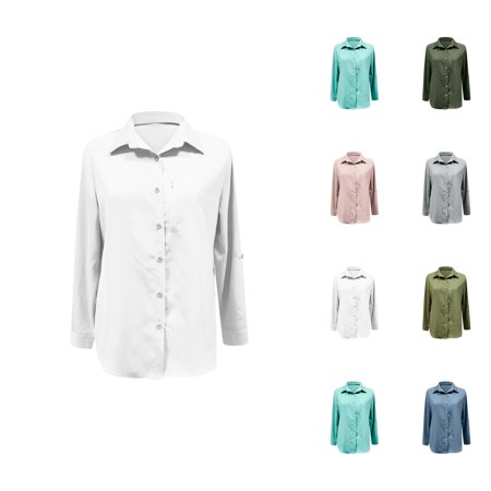 blouses for women womens blouses dressy casual girls blouses cute Womens Shirts UPF 50+ Sun Long Sleeve Outdoor Cool Quick Dry Fishing Hiking Shirt